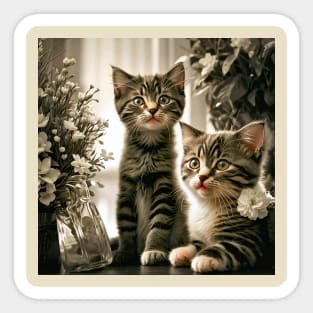 Cat Lovers Cute Kittens Sticker